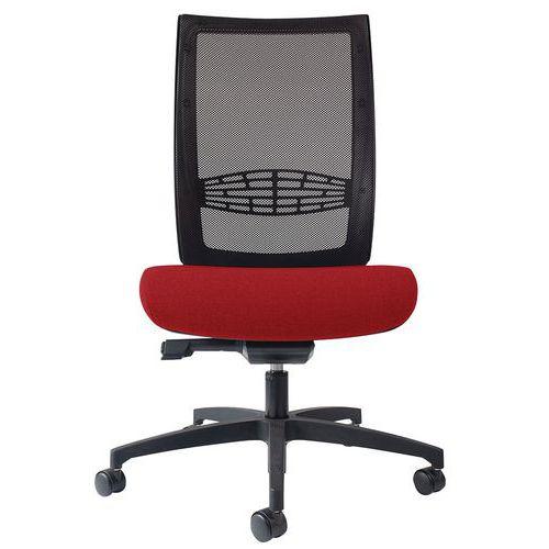 Chaise de bureau KIO dos Résille Noir assise Rouge thumbnail image 1