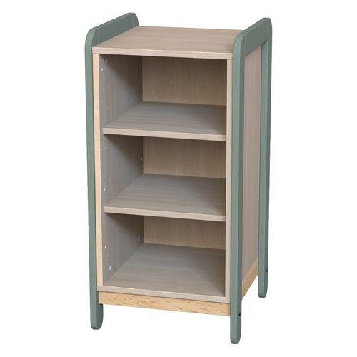 Meuble colonnes + niches Lili 1 col/3 cases Ht 98 cm kaki thumbnail image 1