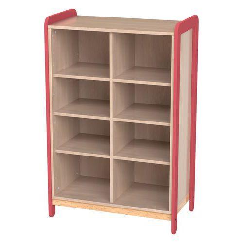 Meuble colonnes + niches Lili 2 colonnes/8cases Ht 137 cm corail thumbnail image 1