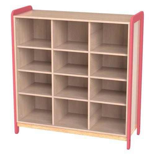 Meuble colonnes + niches Lili 3 colonnes/12cases Ht 137 cm corail thumbnail image 1