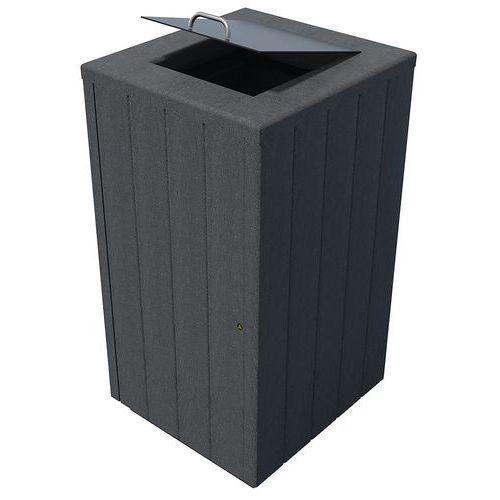 Poubelle Equilibre couvercle et trappe plastique recyclé Espace urbain thumbnail image 1
