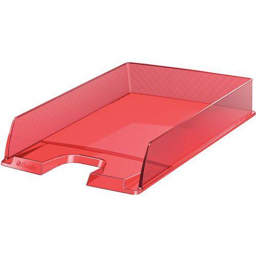 Lot de 10 Corbeille courrier Esselte Europost Solea Rouge transparent thumbnail image 1