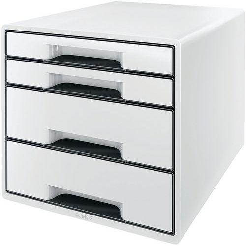 Bloc de classement Leitz Dual, 4 tiroirs Blanc thumbnail image 1