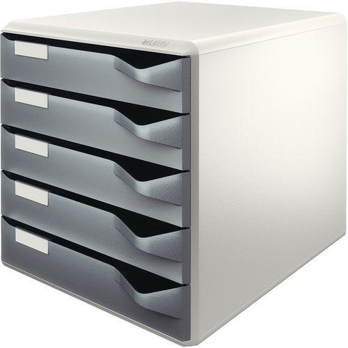 Bloc de classement Leitz 5 tiroirs Gris clair thumbnail image 1