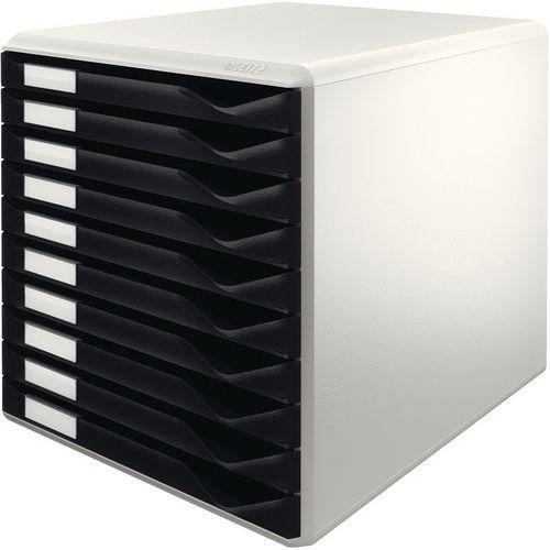 Bloc de classement Gris clair Leitz 10 tiroirs Noir thumbnail image 1