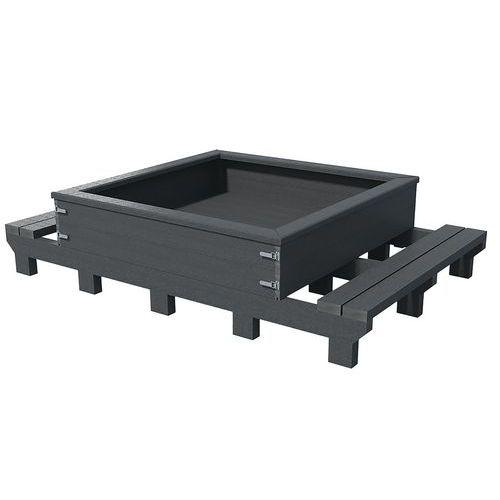 Table de plantation Nino 240 x 152 cm + bac - gris thumbnail image 1