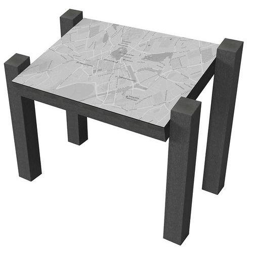 Table d'information 4 pieds hauteur totale 120 cm - visuel 90 x 67 cm - gris thumbnail image 1