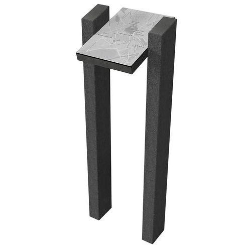 Table d'information 2 pieds hauteur 120 cm - gris thumbnail image 1