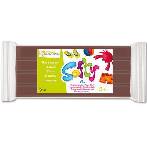 Softy - Pâte à modeler enfant souple 500g, Brun thumbnail image 1