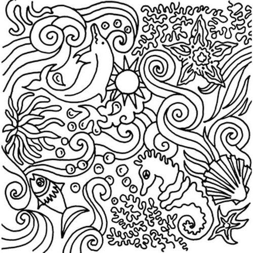 Illustration de : Plaque de texture - Under the sea - Cernit