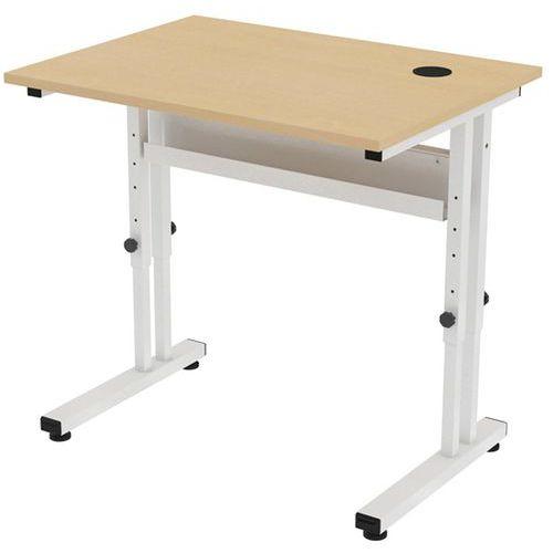 Illustration de : Poste écran posé Mini réglable mélaminé