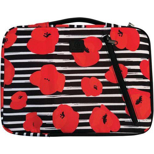 Illustration de : Housse pour ordinateur portable Motif Coquelicot - Exacompta