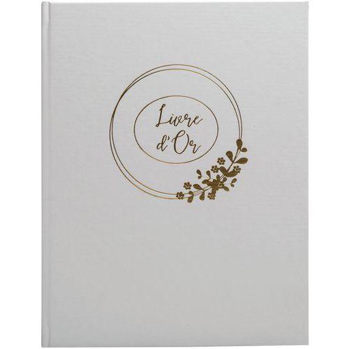 Illustration de : Livre d'or 100 pages tranche or Ringflower - 27x22 cm - Exacompta