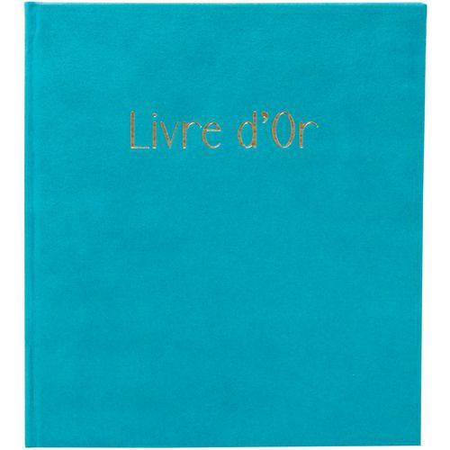 Livre d'or 140 pages tranche or Skandi - 21 x 19 cm - Bleu thumbnail image 1