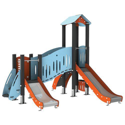 Illustration de : Structure 2 tourelles alu - Manutan Expert