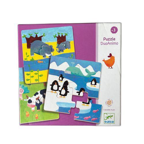 3 Puzzle - animaux and co - 18 pièces - Reconditionné thumbnail image 1