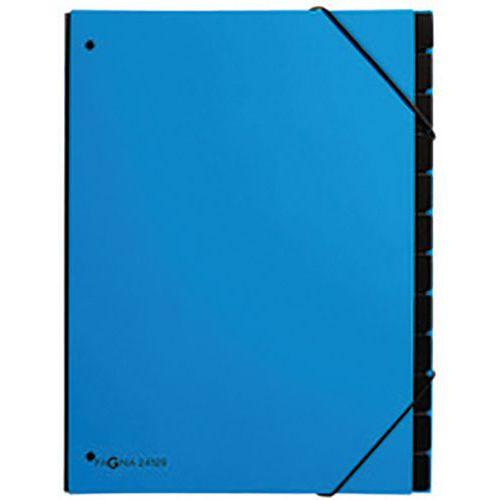 Lot de 6 Classeurs soufflet tendance, A4, 12 compar., bleu ciel thumbnail image 1