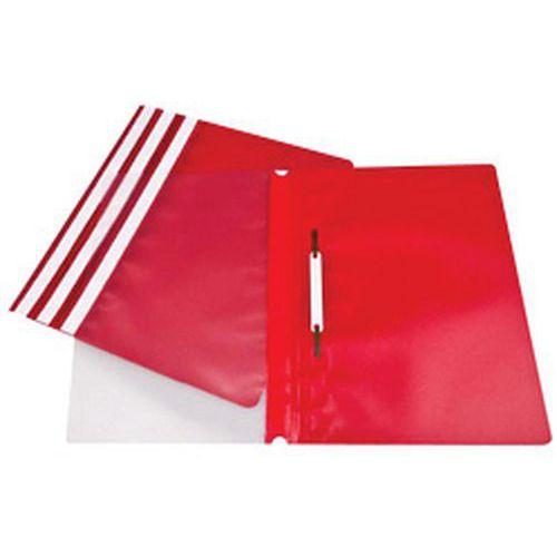 Lot de 1250 Chemise à lamelles, A4, film PP, rouge thumbnail image 1
