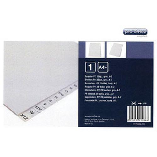 Lot de 12 Intercalaire en plastique, A-Z, A4, maxi +, 20 touches thumbnail image 1