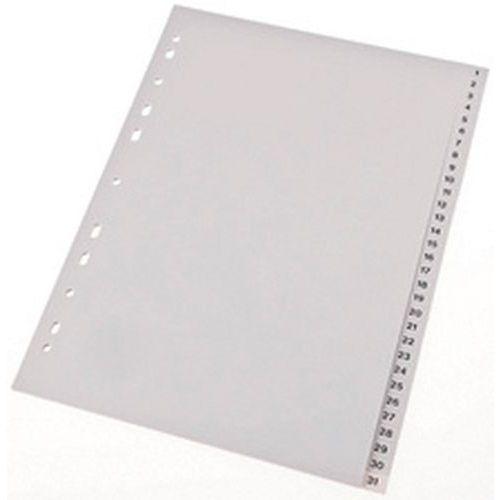 Intercalaires en plastique, numériques, A4 thumbnail image 1