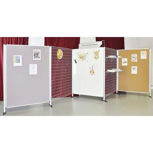 Panneau d'exposition en feutrine Harmony avec pieds coloris rouge RAL 3003 thumbnail image 1