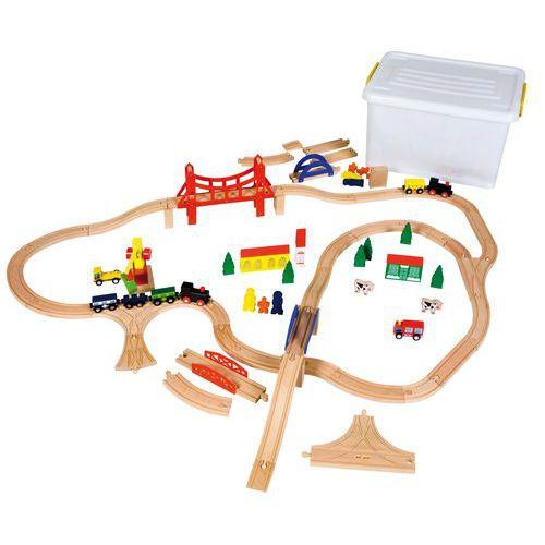 Illustration de : Ensemble de train de chemin de fer - Educo