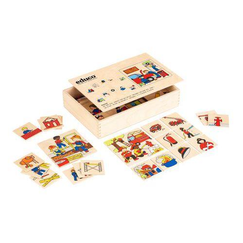 Illustration de : Qui va ensemble - professions - Educo