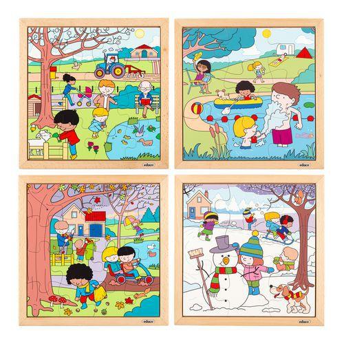 Puzzles des saisons - ensemble de 4 thumbnail image 1