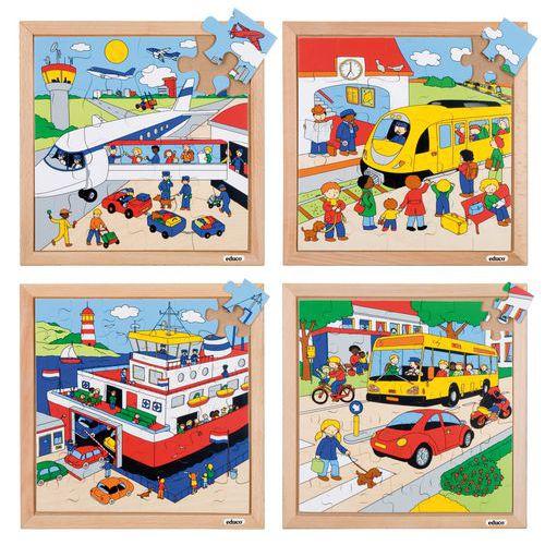 Puzzles de transport - ensemble de 4 thumbnail image 1