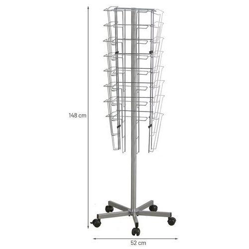 Illustration de : Présentoir mobile 32 cases - Manutan Expert