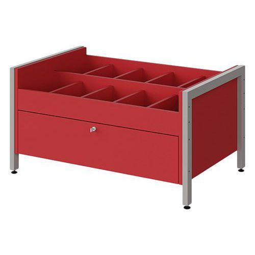 Illustration de : Bac multimédia structure métal Ellipse enfant - Manutan Expert