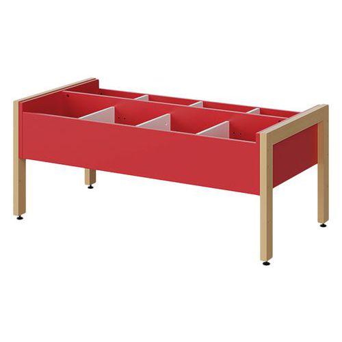 Illustration de : Bac à albums/BD Ellipse enfant structure bois - Manutan Expert