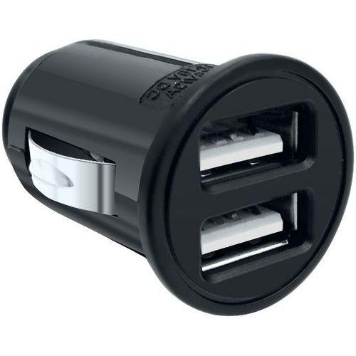 Illustration de : Mini chargeur allume-cigare universel avec 2 entrées USB - Moxie