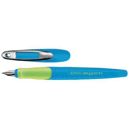 Lot de 6 Stylo plume my.pen, plume: L, bleu clair / vert fluo thumbnail image 1