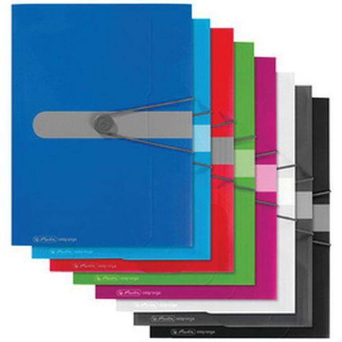 Lot de 6 Chemise easyorga to go, A4, film transparent PP, bleu thumbnail image 1