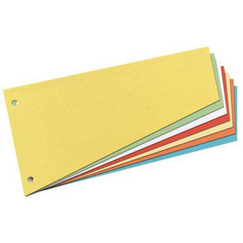 Lot de 600 Intercalaires, trapézoidal, carte lustrée, bleu thumbnail image 1