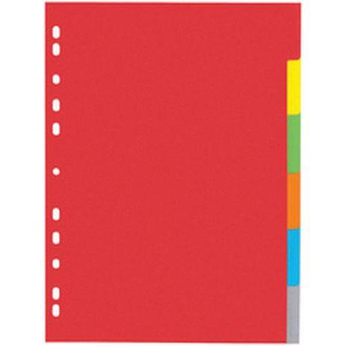 Set de 12 Intercalaire carton, A4, 6 touches, 6 couleurs thumbnail image 1