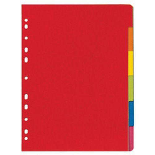 Set de 12 Intercalaires carton, uni, A4, coloré, 6 positions thumbnail image 1