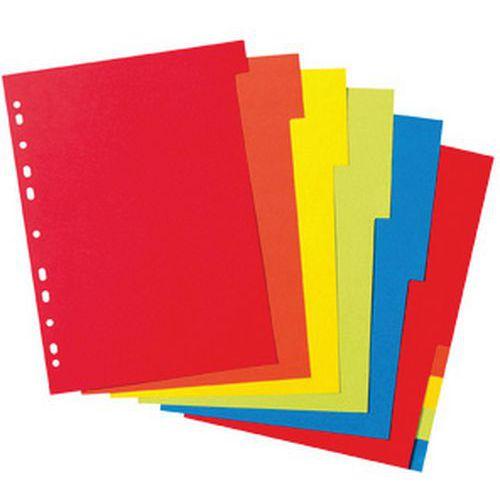 Illustration de : Intercalaires carton, uni, A4, coloré