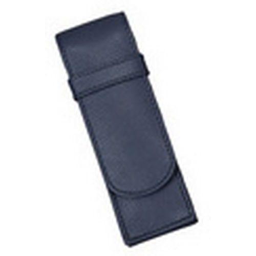 Lot de 6 Etui pour stylos, pour 2 stylos, cuir, bleu thumbnail image 1