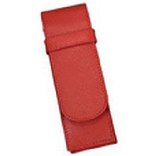 Lot de 6 Etui pour stylos, pour 2 stylos, cuir, rouge thumbnail image 1