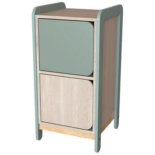 Meuble colonnes + portes Lili 1 col/2 portes Ht 98 cm kaki thumbnail image 1