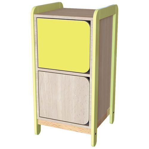 Meuble Lili hauteur 98 cm 1 colonne 2 portes coloris vert thumbnail image 1