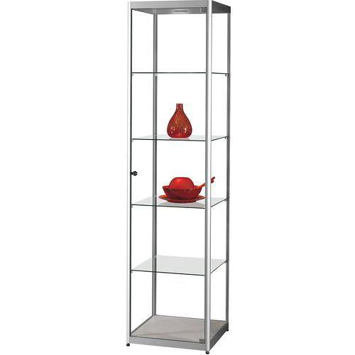 Illustration de : Vitrine d'exposition - 500 x 500 x 2000 mm - Manutan Expert