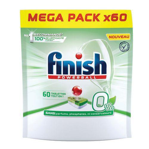 Lot de 4 Finish 60 pastilles 0% tout en un thumbnail image 1