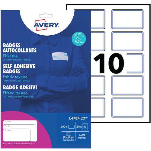 Lot de 200 Badge adhésif textile avec contour couleur thumbnail image 1