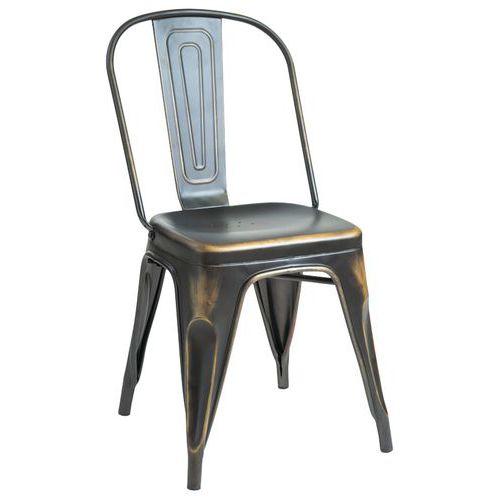 Chaise Hot métal vieilli vintage noir thumbnail image 1