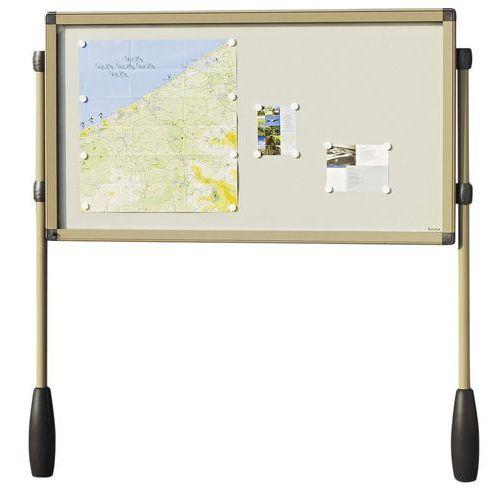 Lot de 2 pieds pour vitrine extérieure Antarès en acier laqué epoxy sable thumbnail image 1