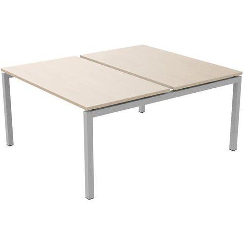Bureau droit Bench 2 places Inesa Chêne 140 cm thumbnail image 1