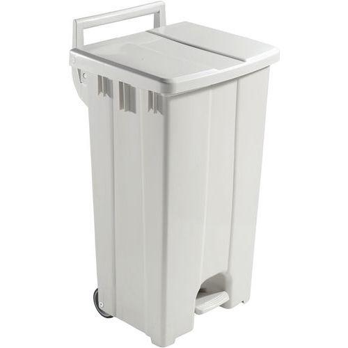 Illustration de : Poubelle mobile à pédale Derby - 2 x 45 L - TTS